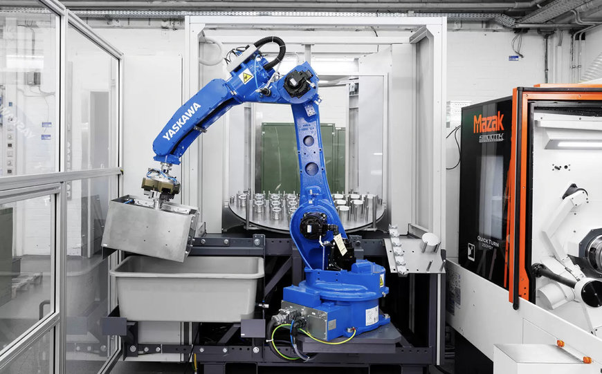 AUTOMATIZACIÓN DE MÁQUINAS-HERRAMIENTA EN MAHLO CON UNA CELDA MÓVIL RILE COMBINADA CON UN ROBOT DE MANIPULACIÓN MOTOMAN DE YASKAWA